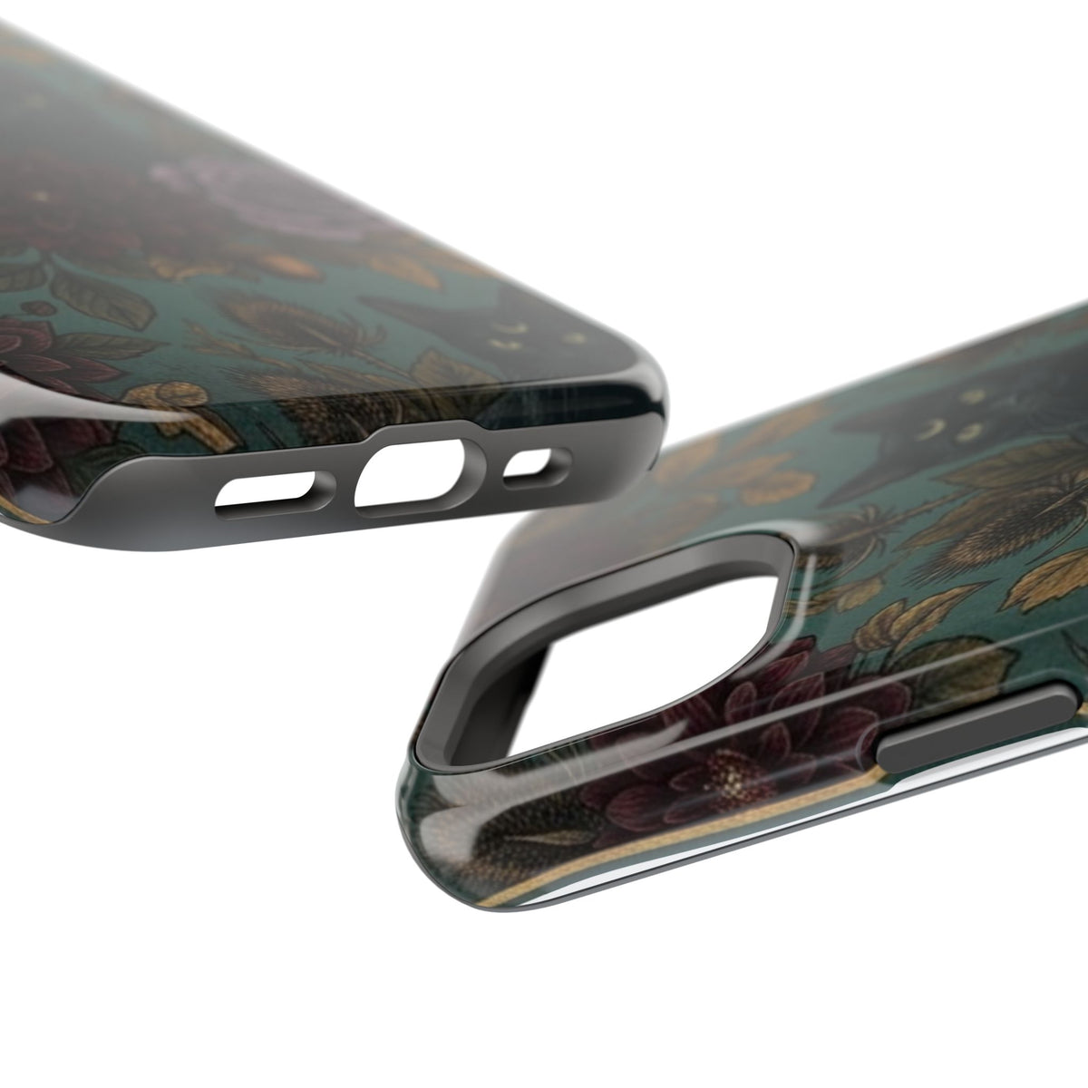 Botanical Black Cat - Impact Resistant Phone Case