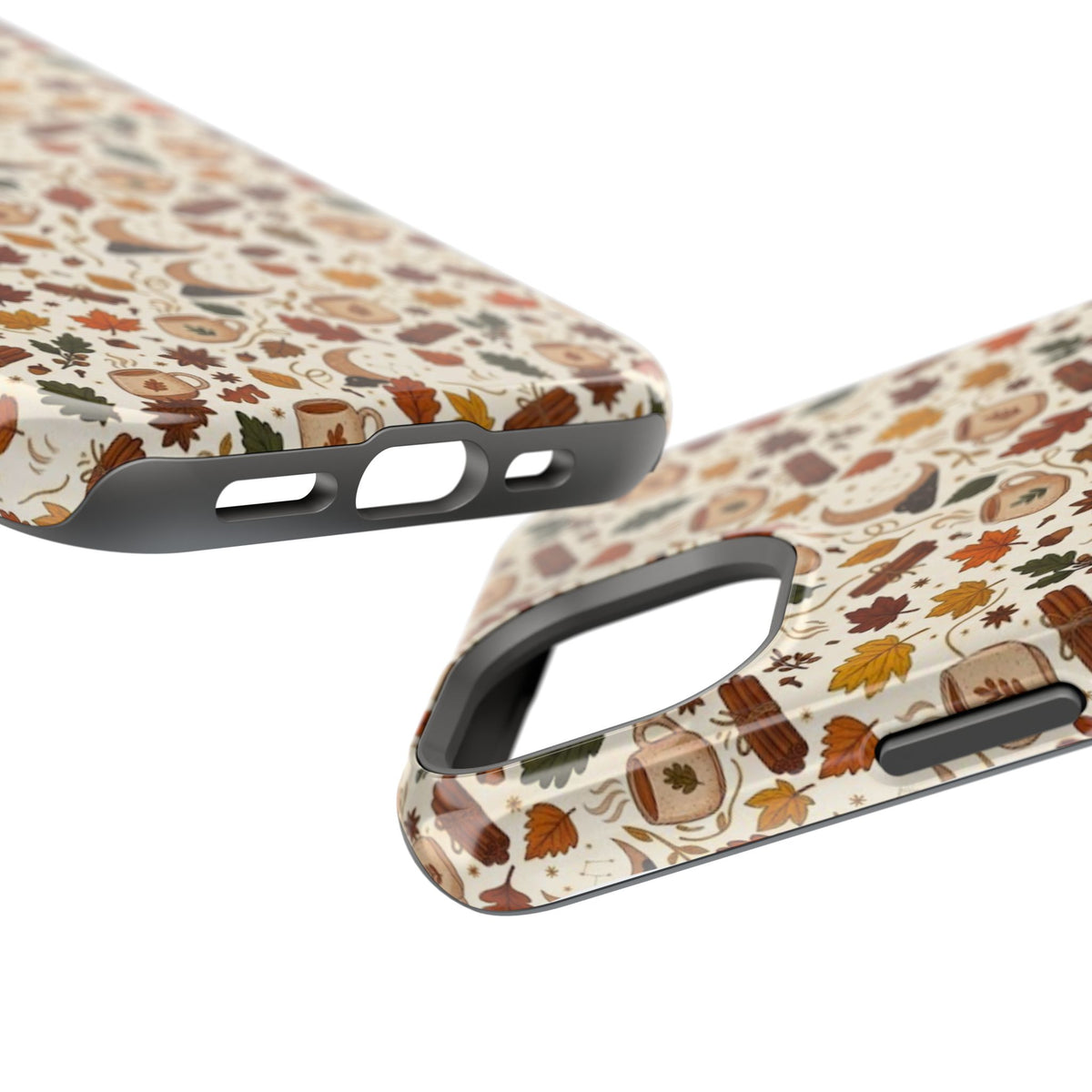Autumn Woodland Phone Case — Fall Leaves & Fox Pattern Impact-Resistant Case