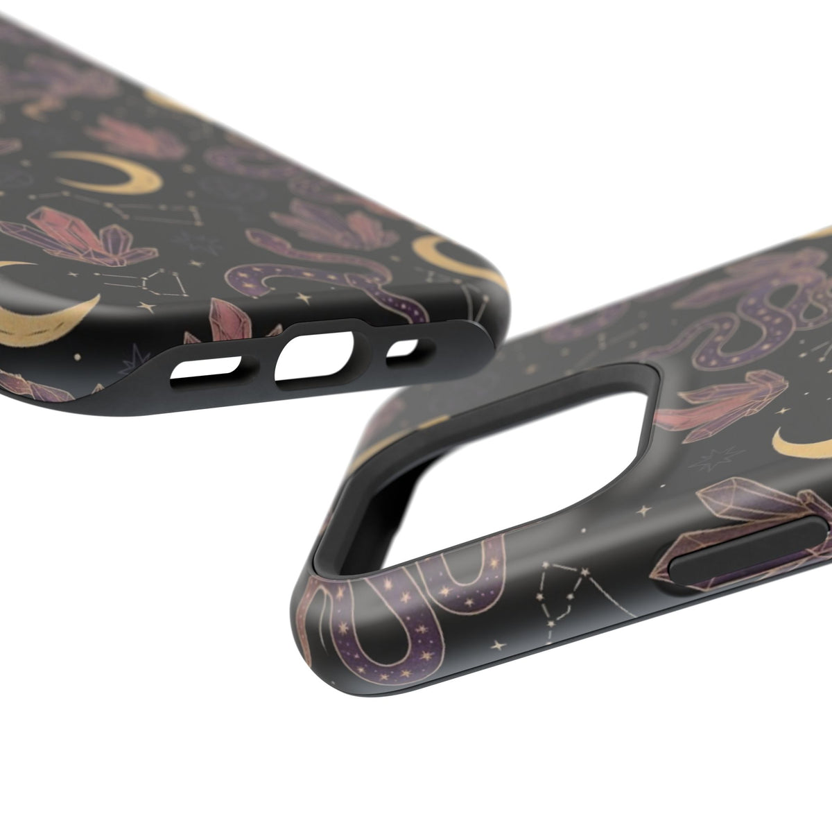 Mystic Moon & Crystal Phone Case — Impact-Resistant Protective Cover