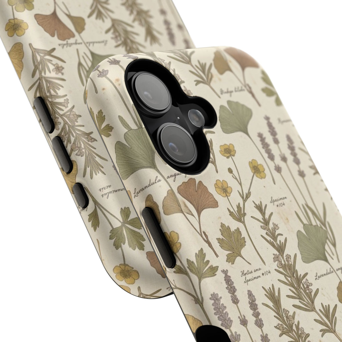 Vintage Herb Floral Pattern - Impact Resistant Phone Case