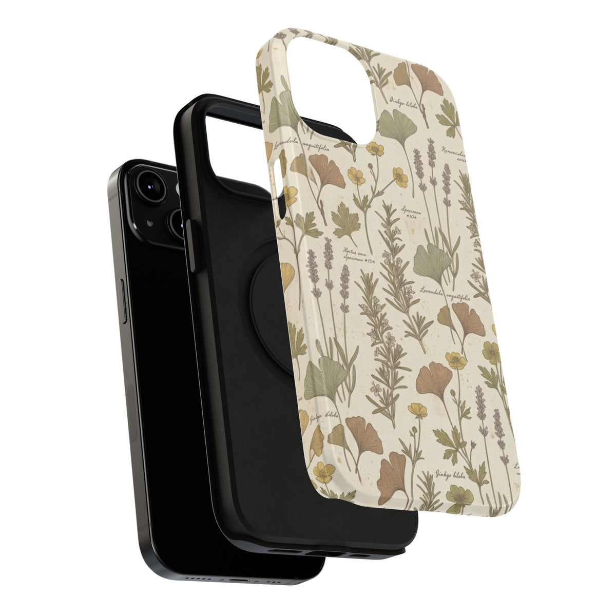 Vintage Herb Floral Pattern - Impact Resistant Phone Case