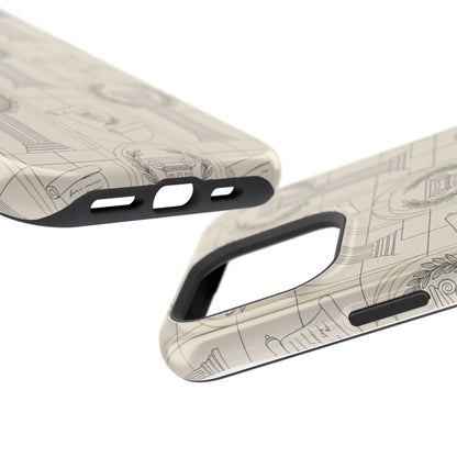 Vintage Column & Laurel Pattern Phone Case