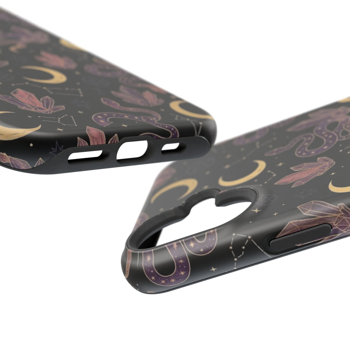 Mystic Moon & Crystal Phone Case — Impact-Resistant Protective Cover