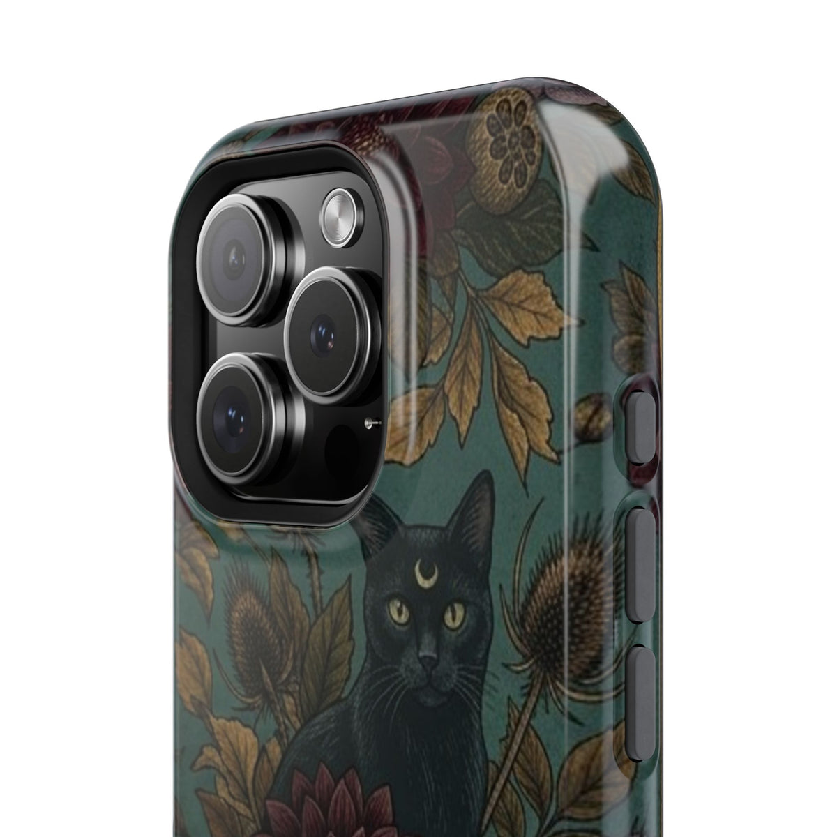 Botanical Black Cat - Impact Resistant Phone Case