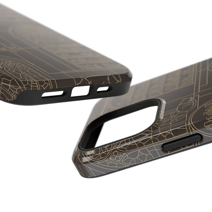 Cat Library Bookshelf Phone Case