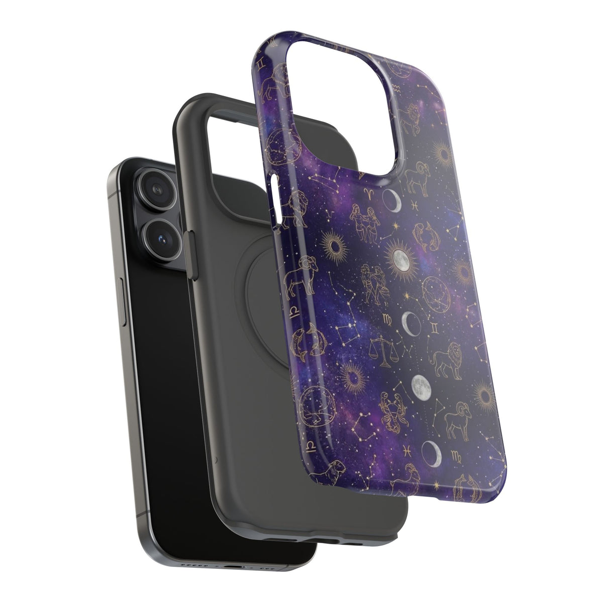 Zodiac Constellation & Moon Phases - Impact-Resistant Phone Case