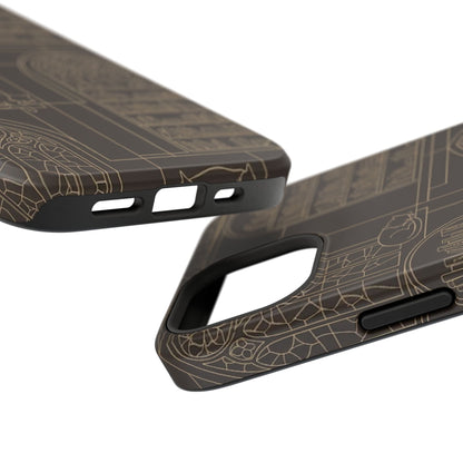 Cat Library Bookshelf Phone Case
