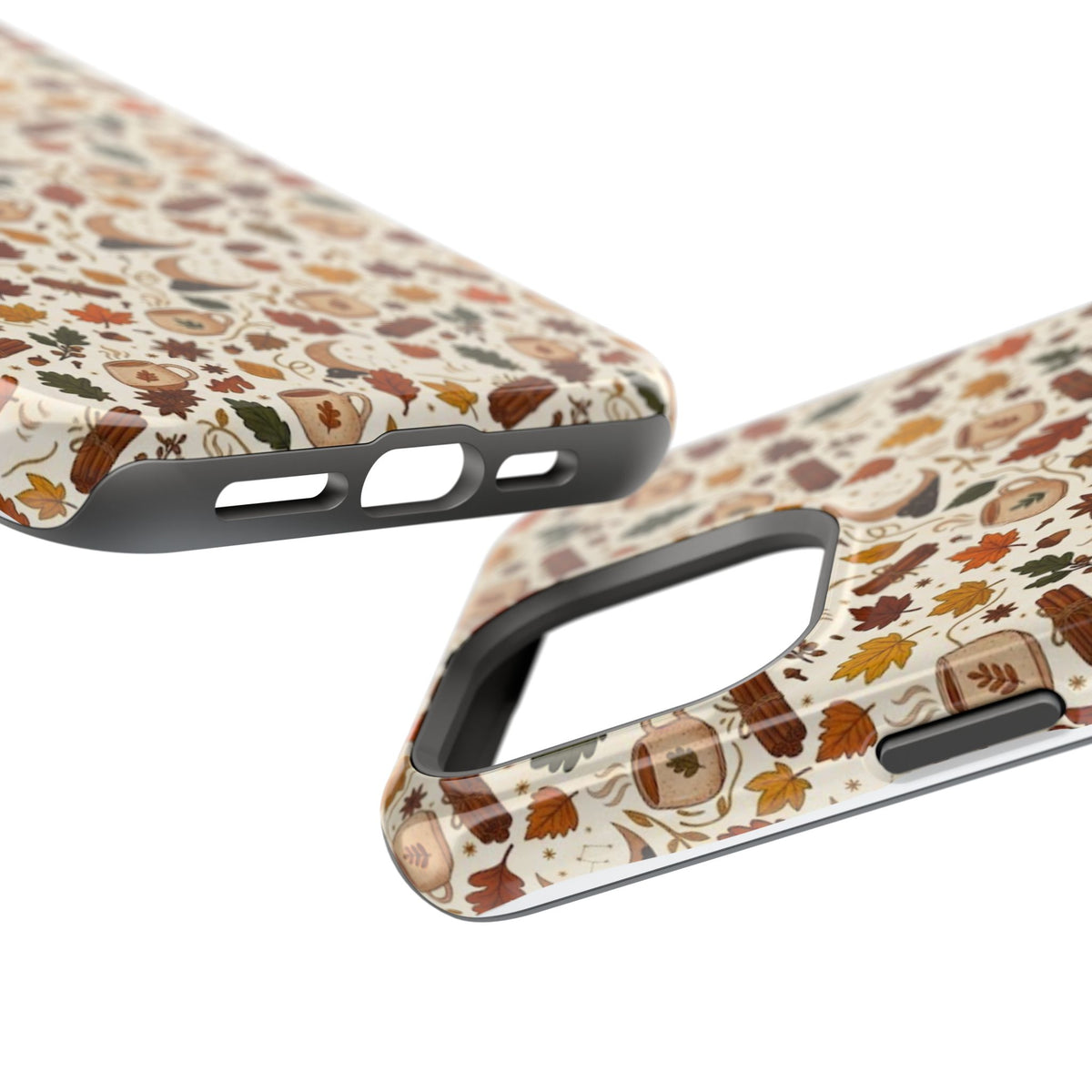 Autumn Woodland Phone Case — Fall Leaves & Fox Pattern Impact-Resistant Case
