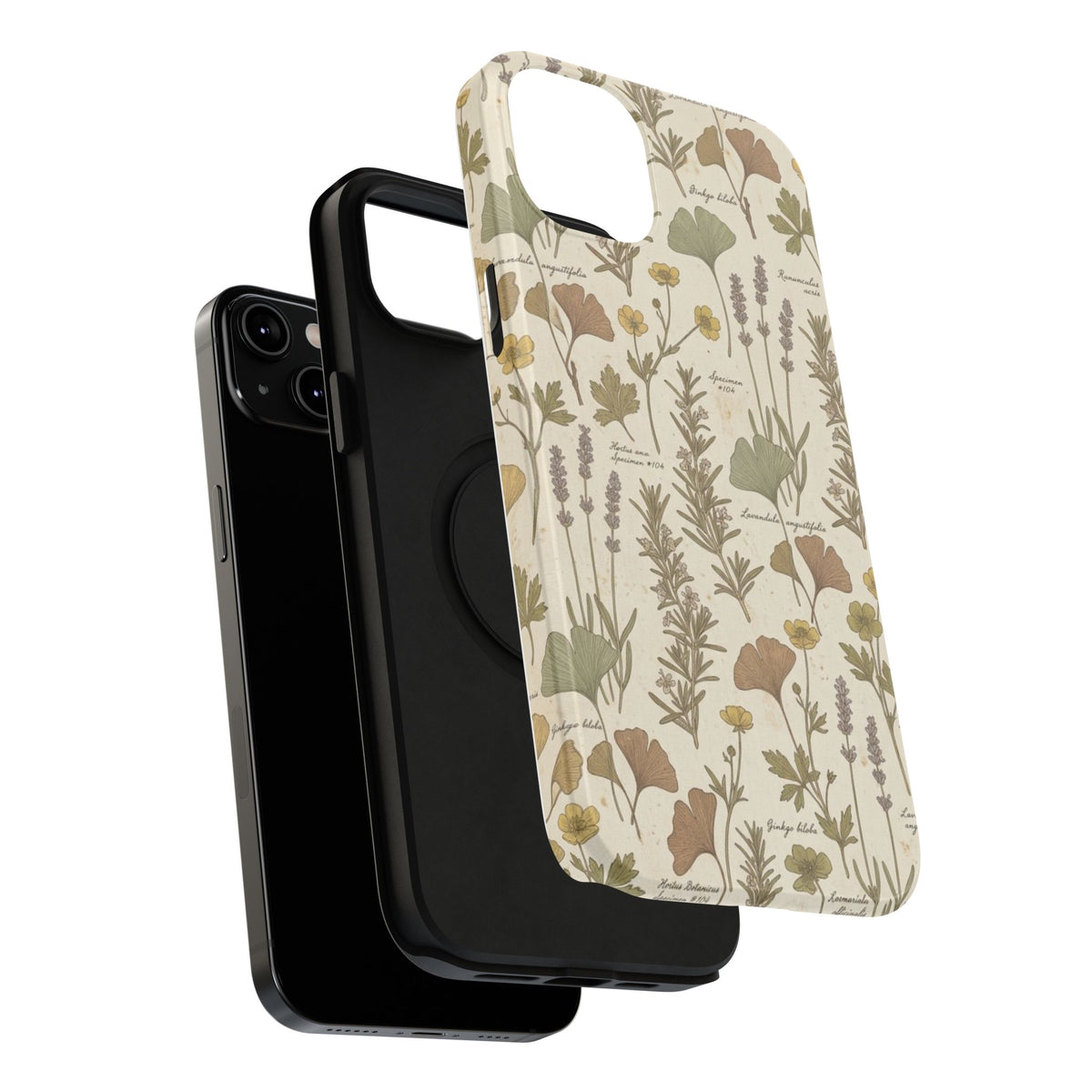 Vintage Herb Floral Pattern - Impact Resistant Phone Case