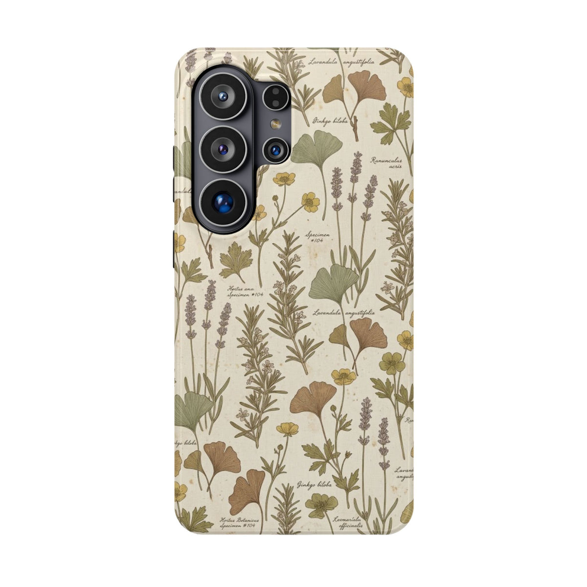 Vintage Herb Floral Pattern - Impact Resistant Phone Case