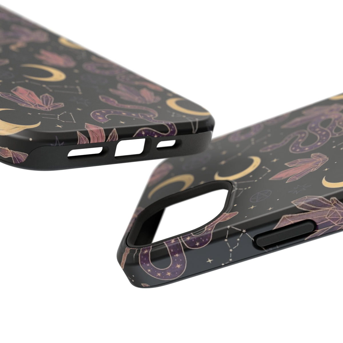 Mystic Moon & Crystal Phone Case — Impact-Resistant Protective Cover