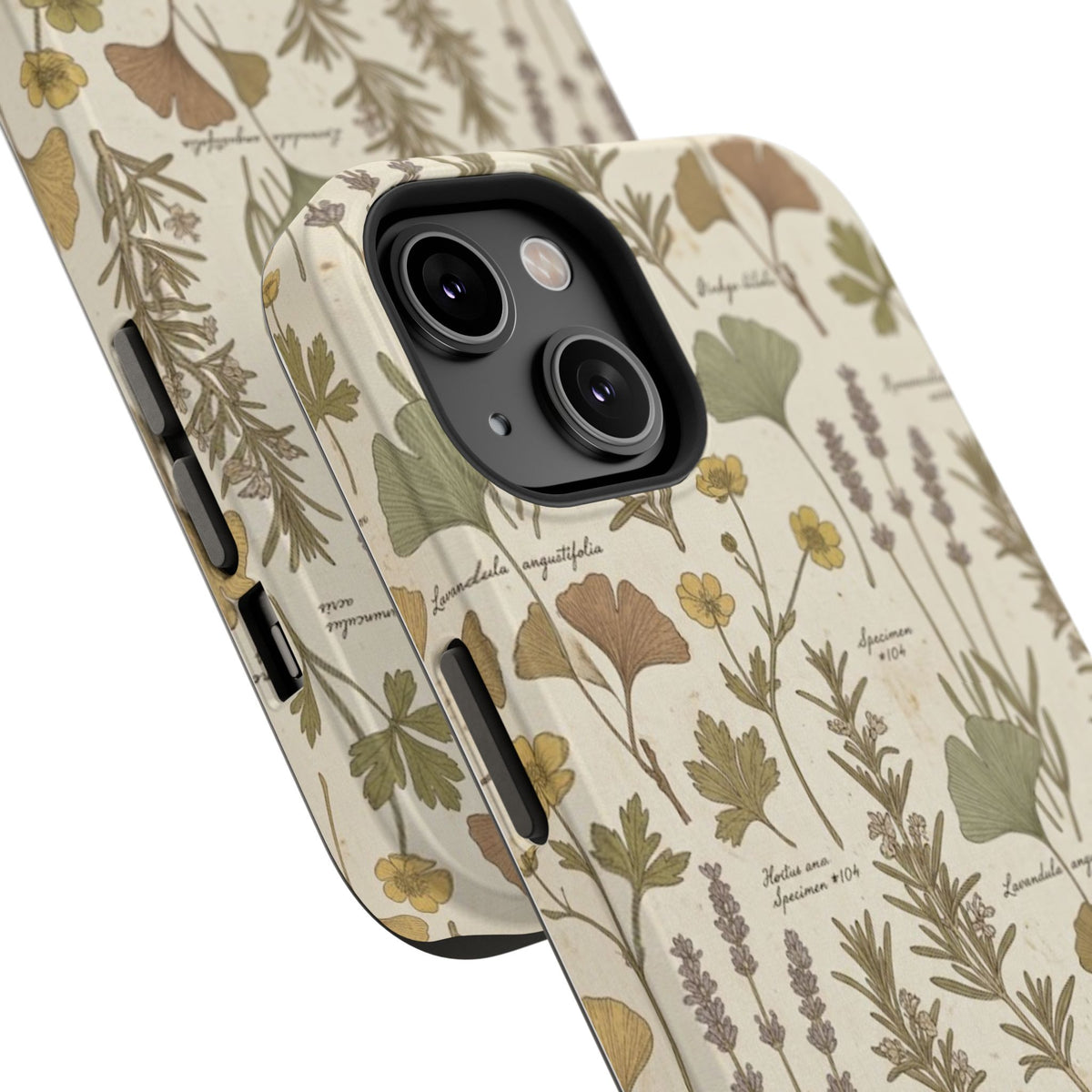 Vintage Herb Floral Pattern - Impact Resistant Phone Case