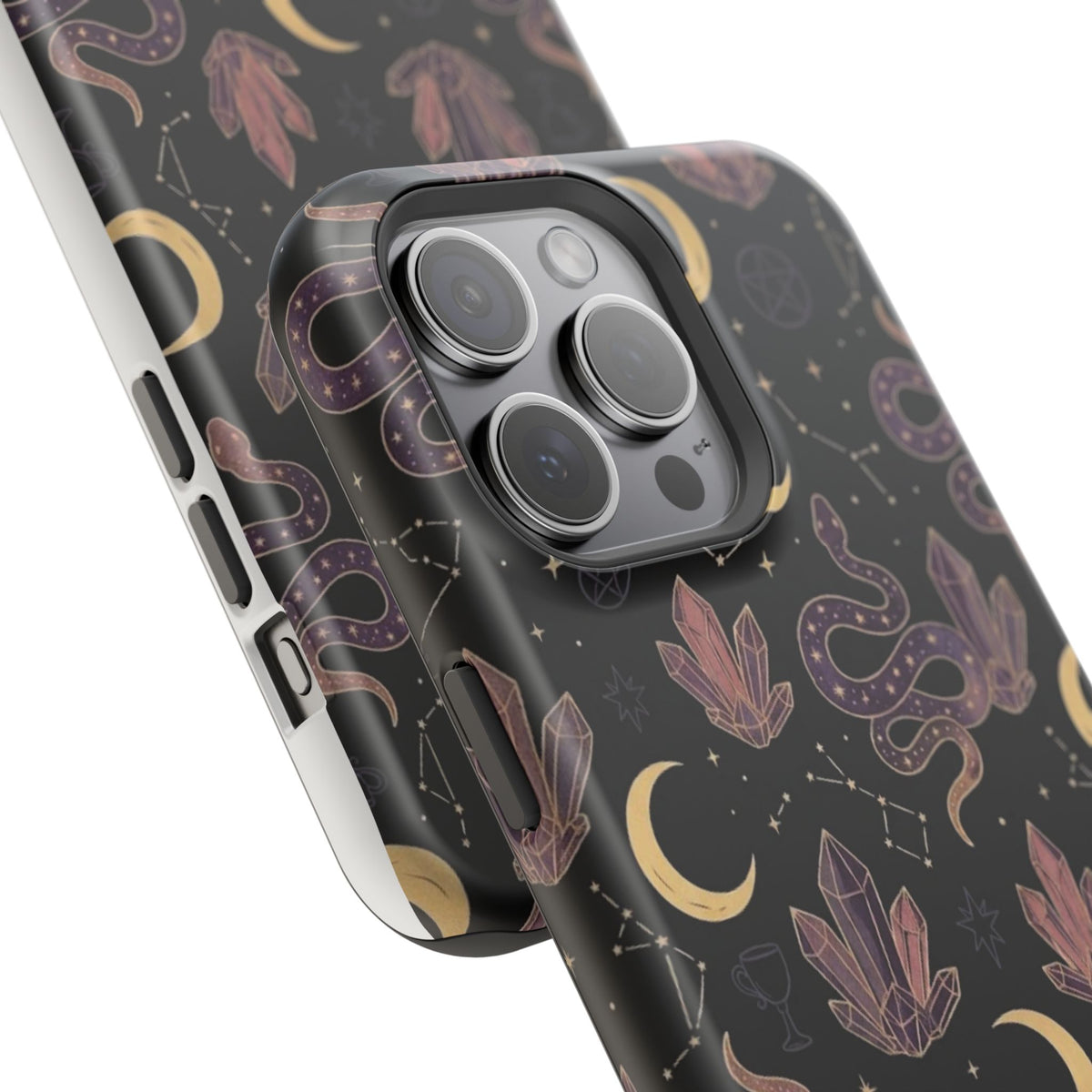 Mystic Moon & Crystal Phone Case — Impact-Resistant Protective Cover