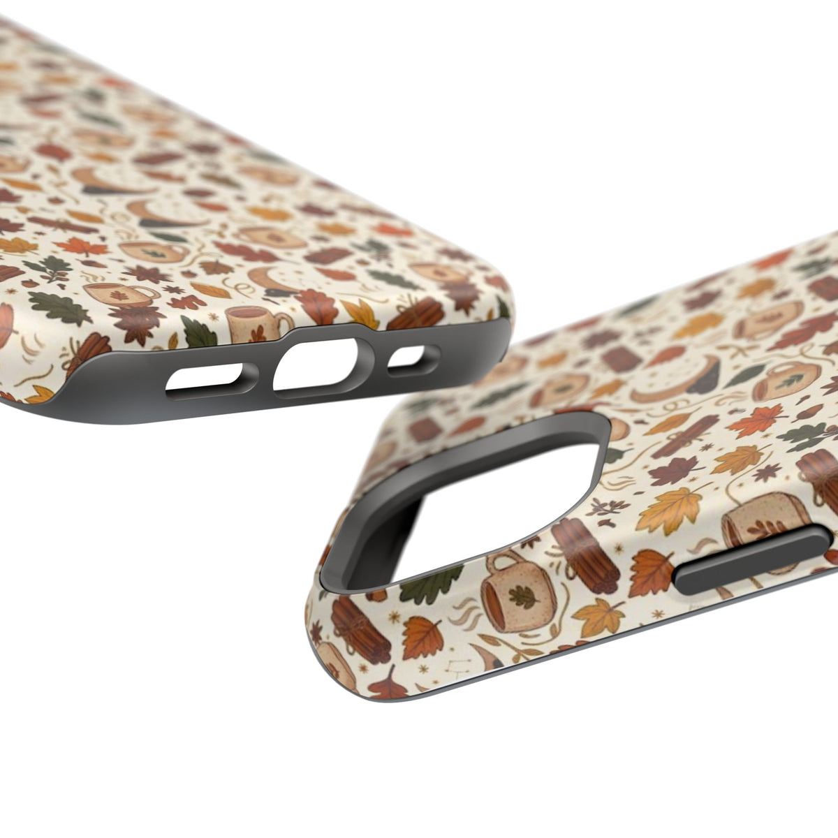 Autumn Woodland Phone Case — Fall Leaves & Fox Pattern Impact-Resistant Case