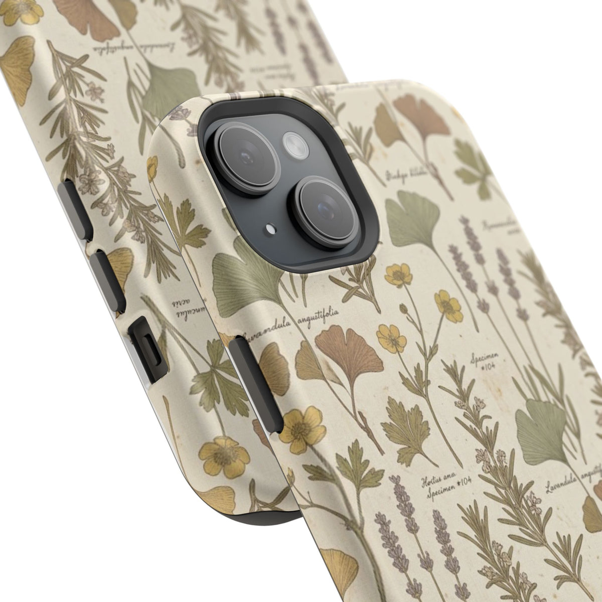 Vintage Herb Floral Pattern - Impact Resistant Phone Case