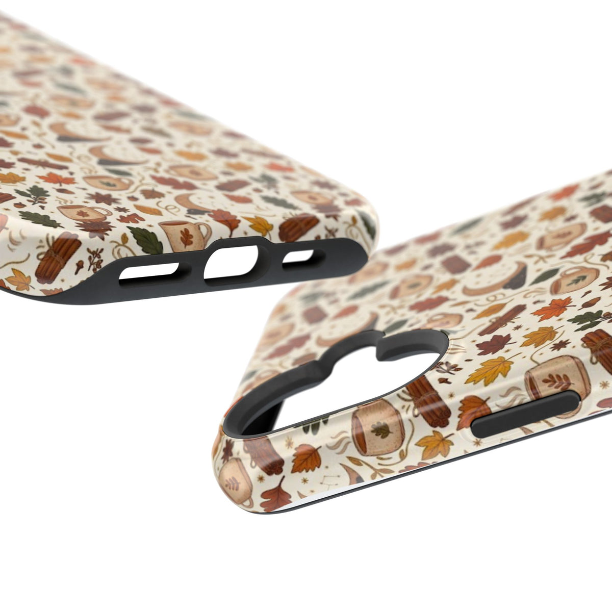 Autumn Woodland Phone Case — Fall Leaves & Fox Pattern Impact-Resistant Case