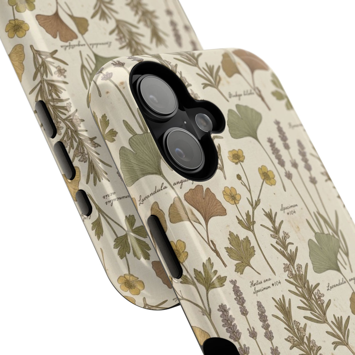 Vintage Herb Floral Pattern - Impact Resistant Phone Case