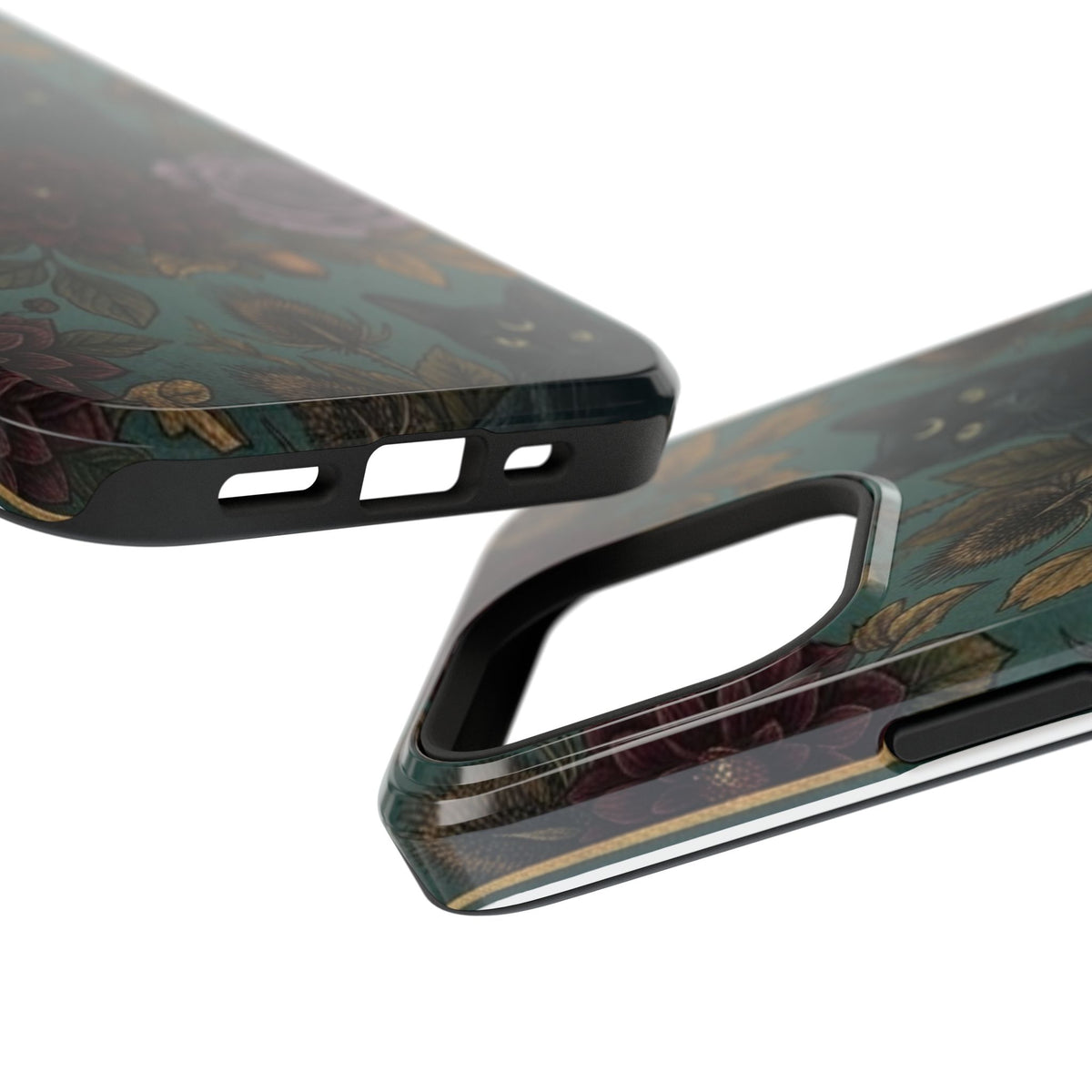 Botanical Black Cat - Impact Resistant Phone Case