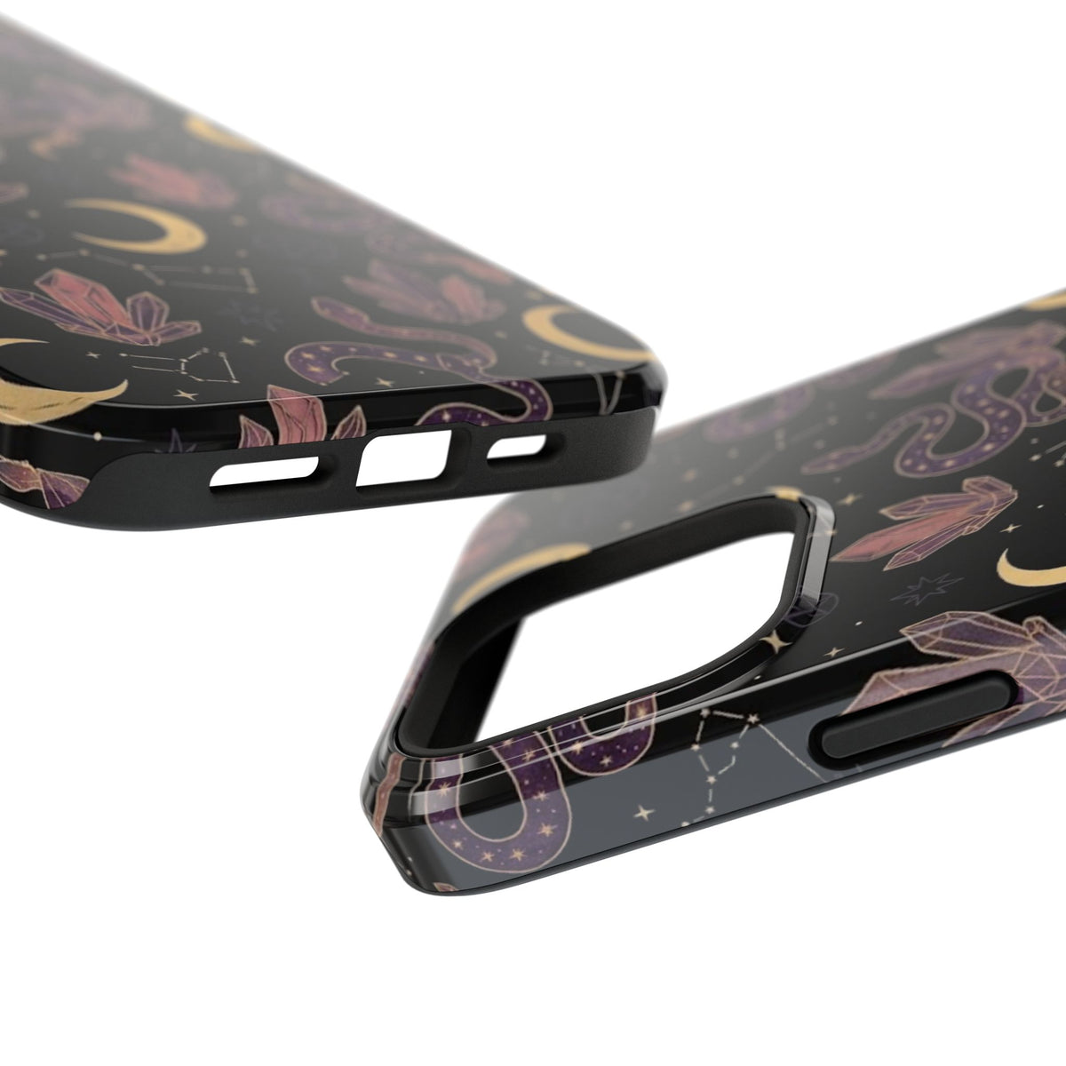 Mystic Moon & Crystal Phone Case — Impact-Resistant Protective Cover