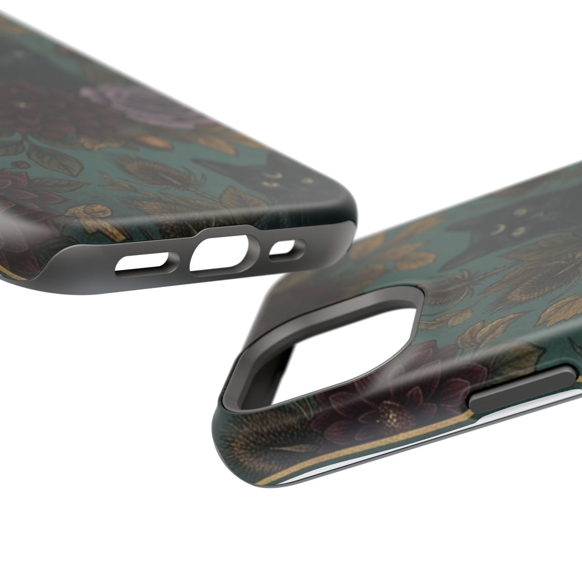 Botanical Black Cat - Impact Resistant Phone Case