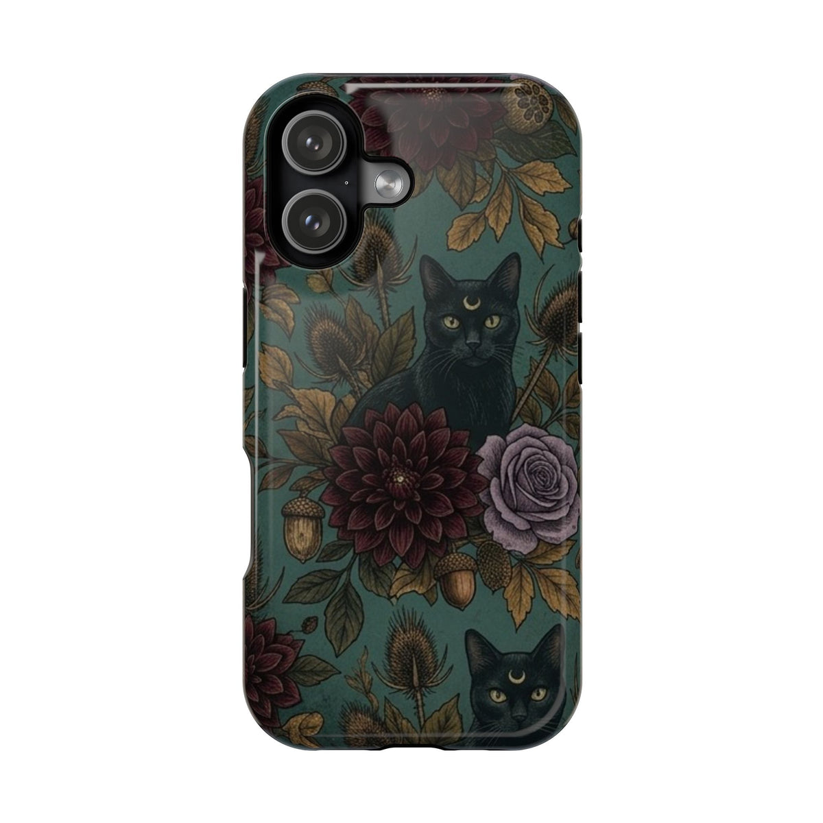 Botanical Black Cat - Impact Resistant Phone Case