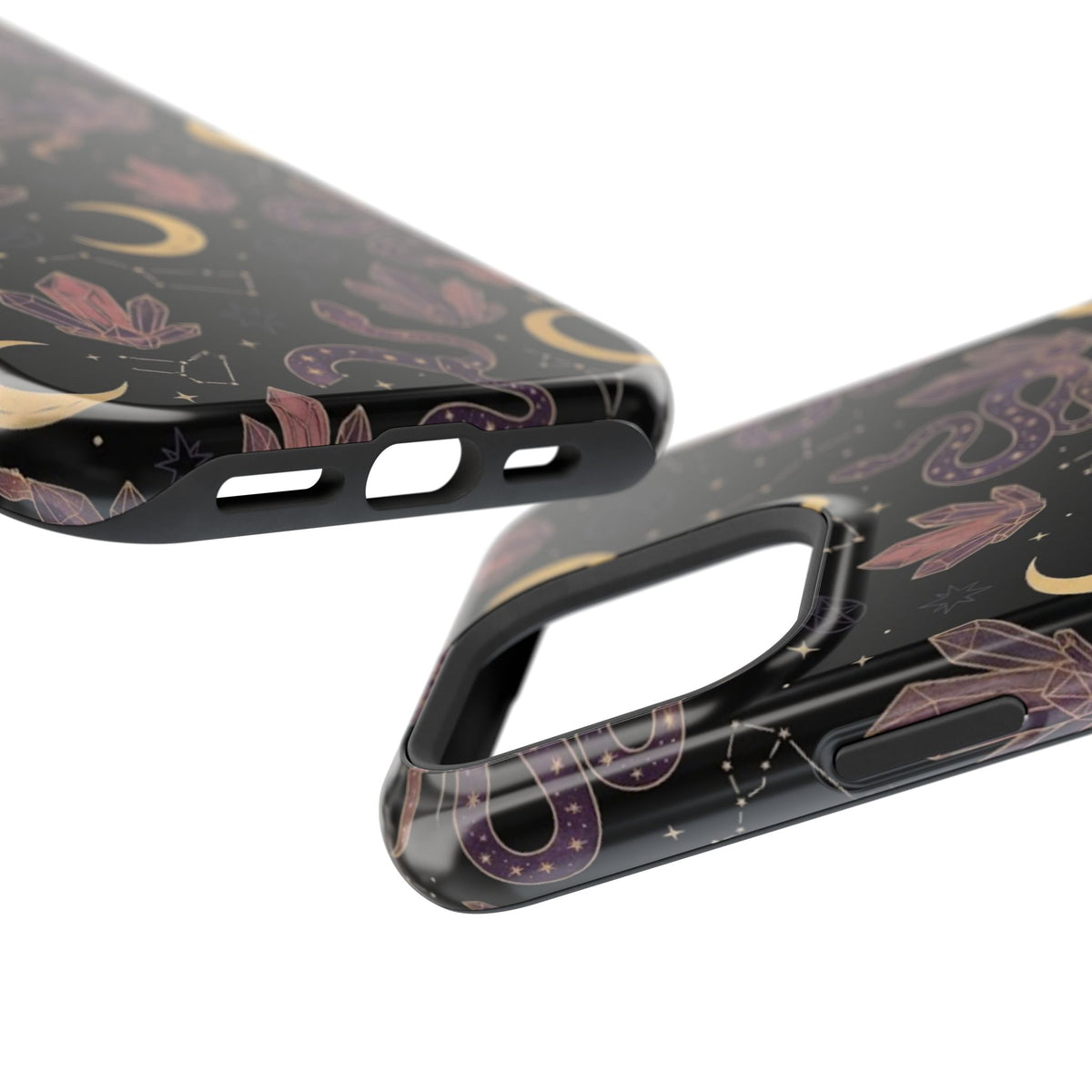 Mystic Moon & Crystal Phone Case — Impact-Resistant Protective Cover
