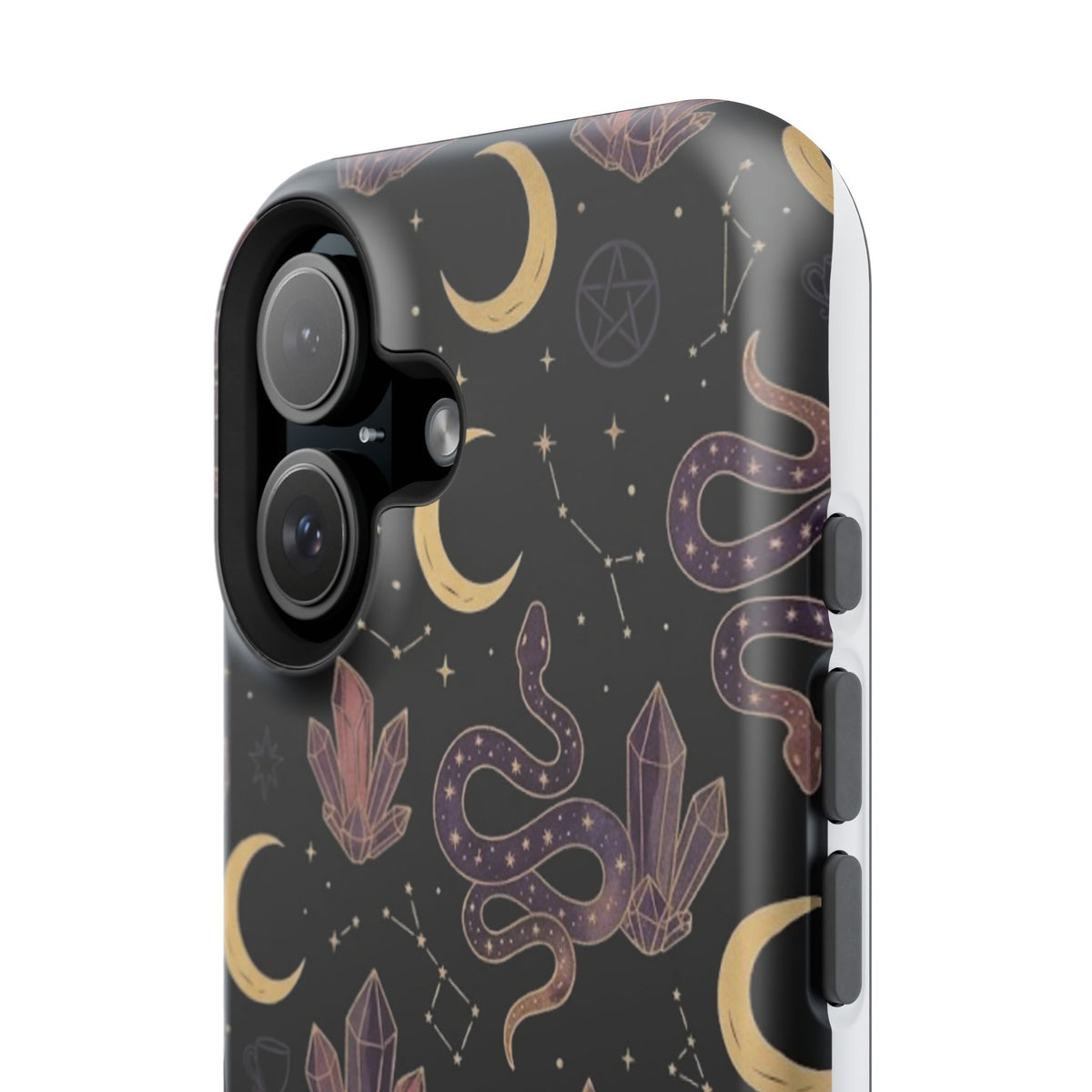 Mystic Moon & Crystal Phone Case — Impact-Resistant Protective Cover