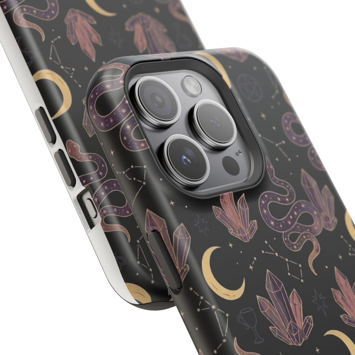 Mystic Moon & Crystal Phone Case — Impact-Resistant Protective Cover