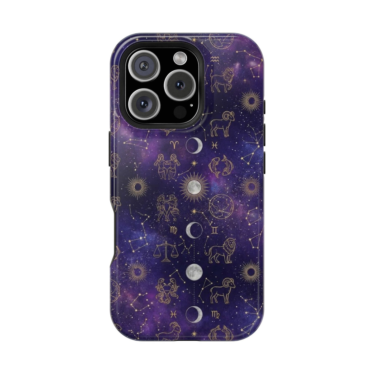 Zodiac Constellation & Moon Phases - Impact-Resistant Phone Case