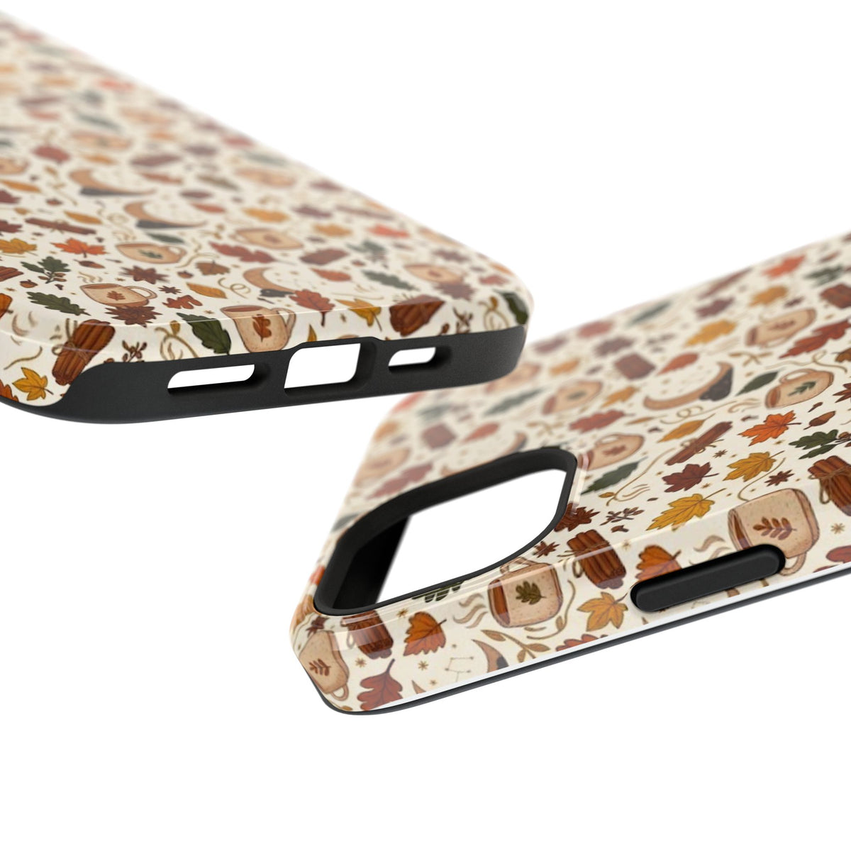 Autumn Woodland Phone Case — Fall Leaves & Fox Pattern Impact-Resistant Case