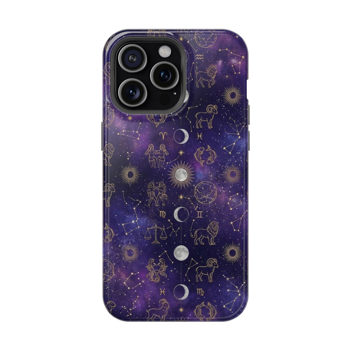 Zodiac Constellation & Moon Phases - Impact-Resistant Phone Case