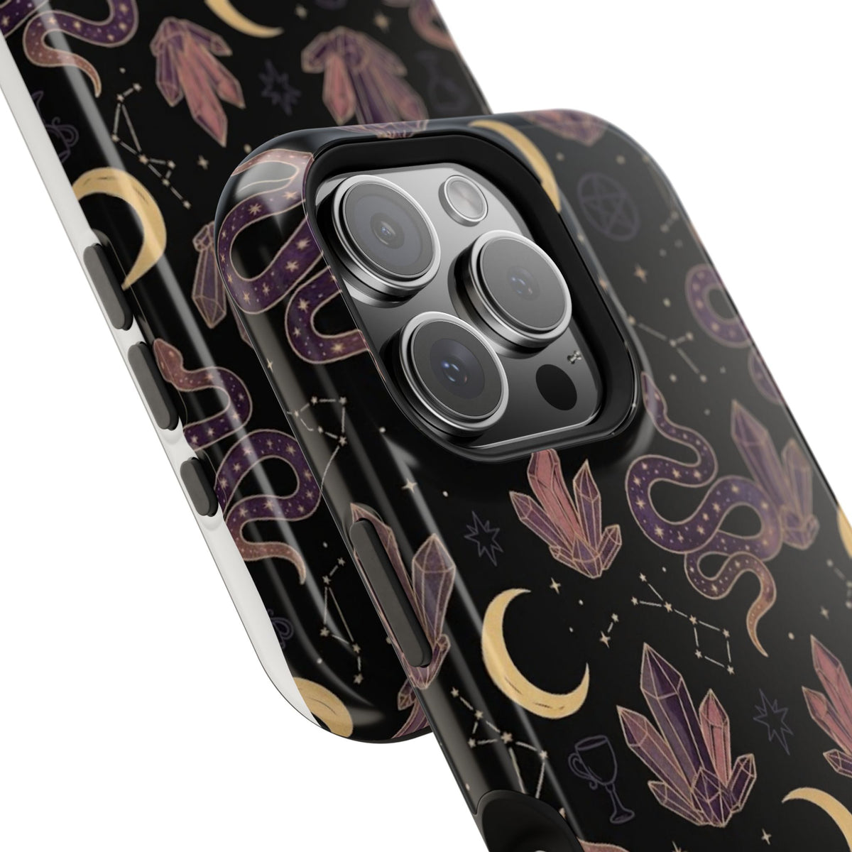 Mystic Moon & Crystal Phone Case — Impact-Resistant Protective Cover