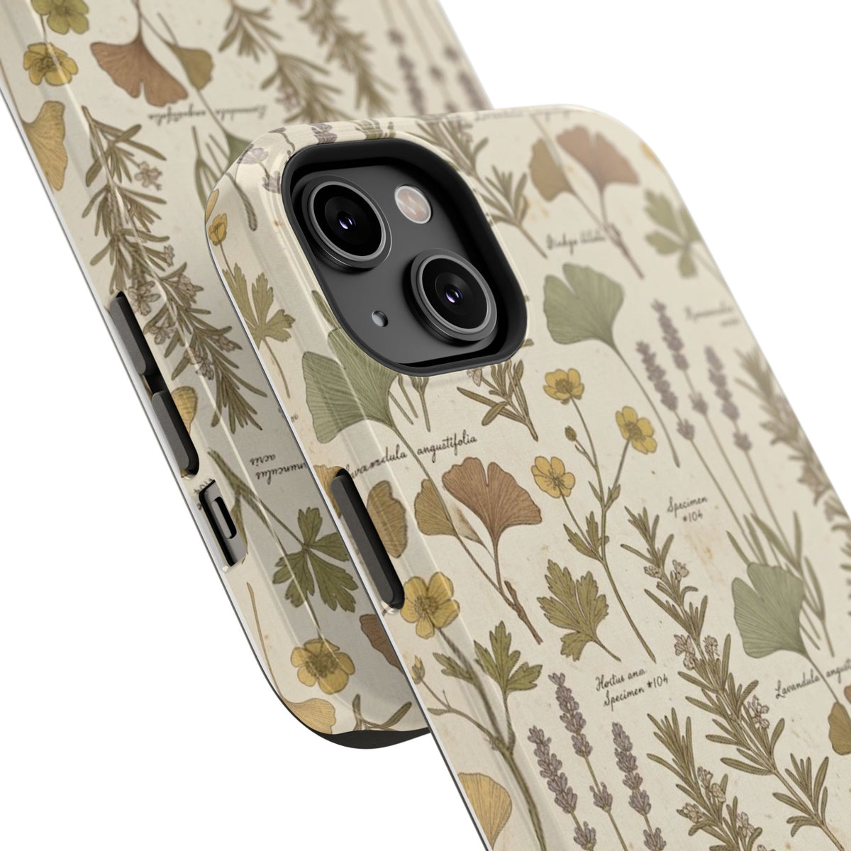 Vintage Herb Floral Pattern - Impact Resistant Phone Case