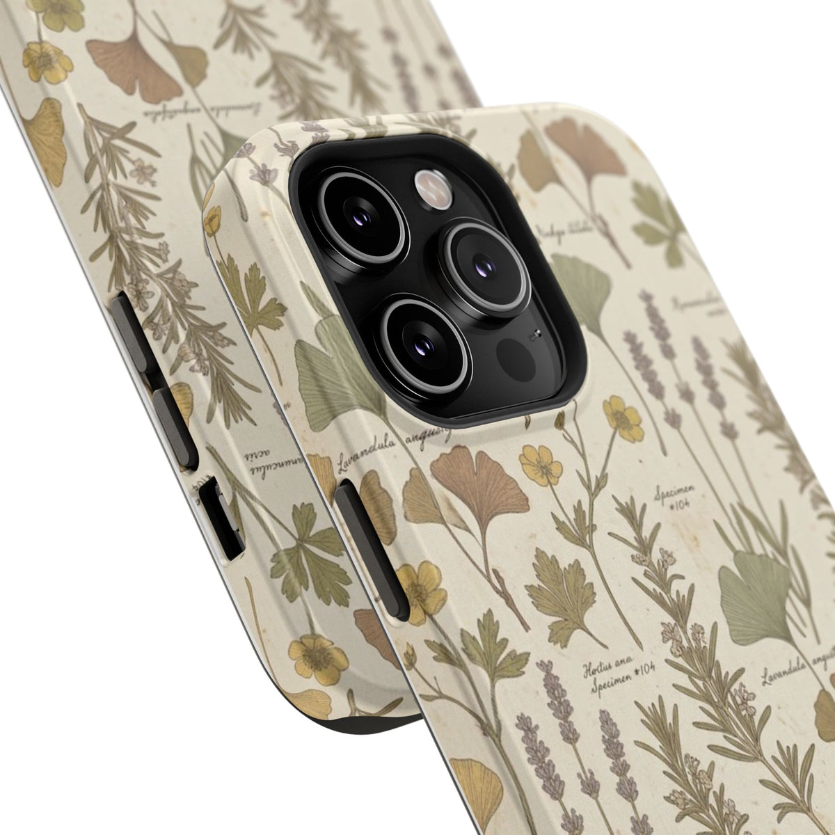 Vintage Herb Floral Pattern - Impact Resistant Phone Case