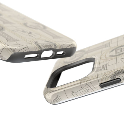 Vintage Column & Laurel Pattern Phone Case