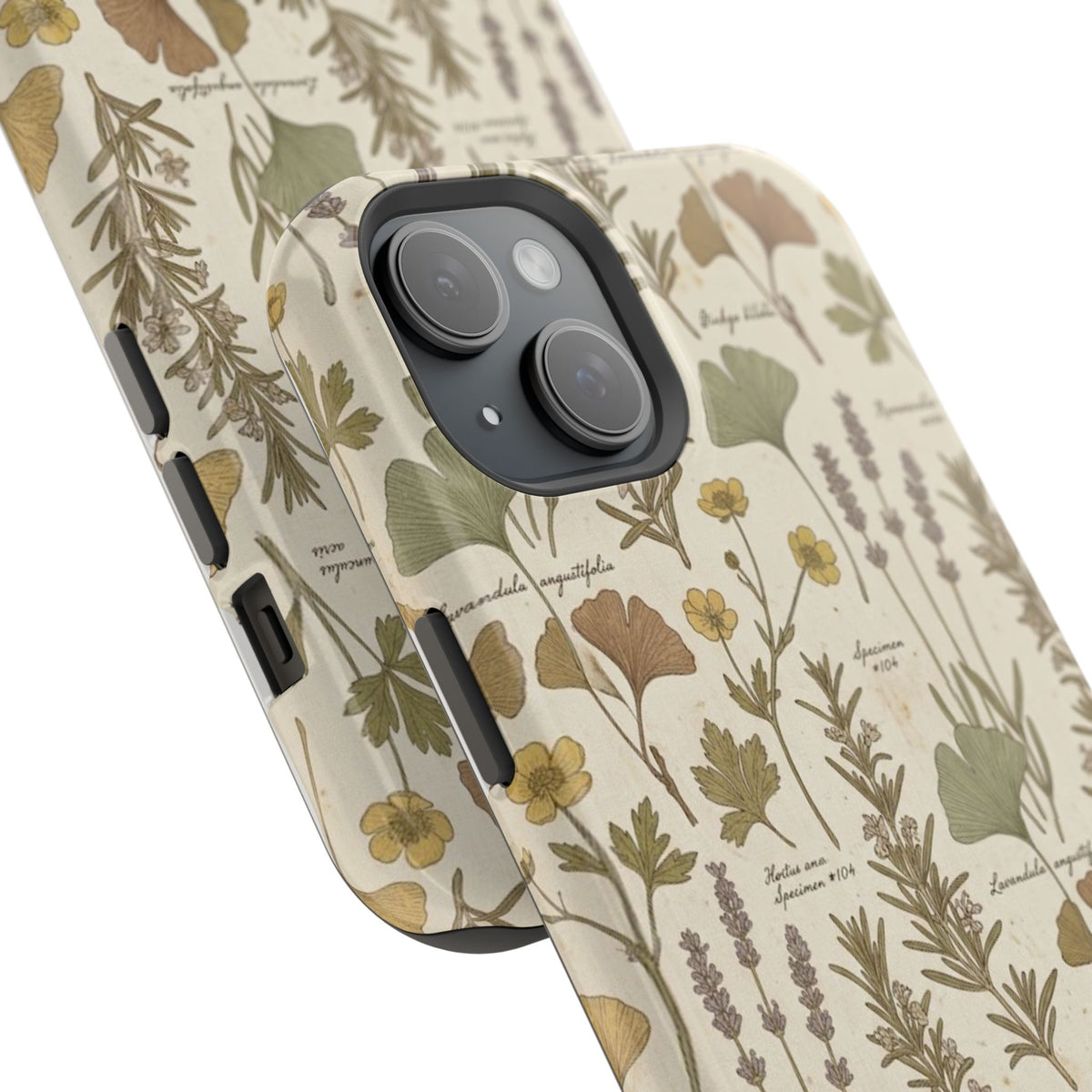 Vintage Herb Floral Pattern - Impact Resistant Phone Case