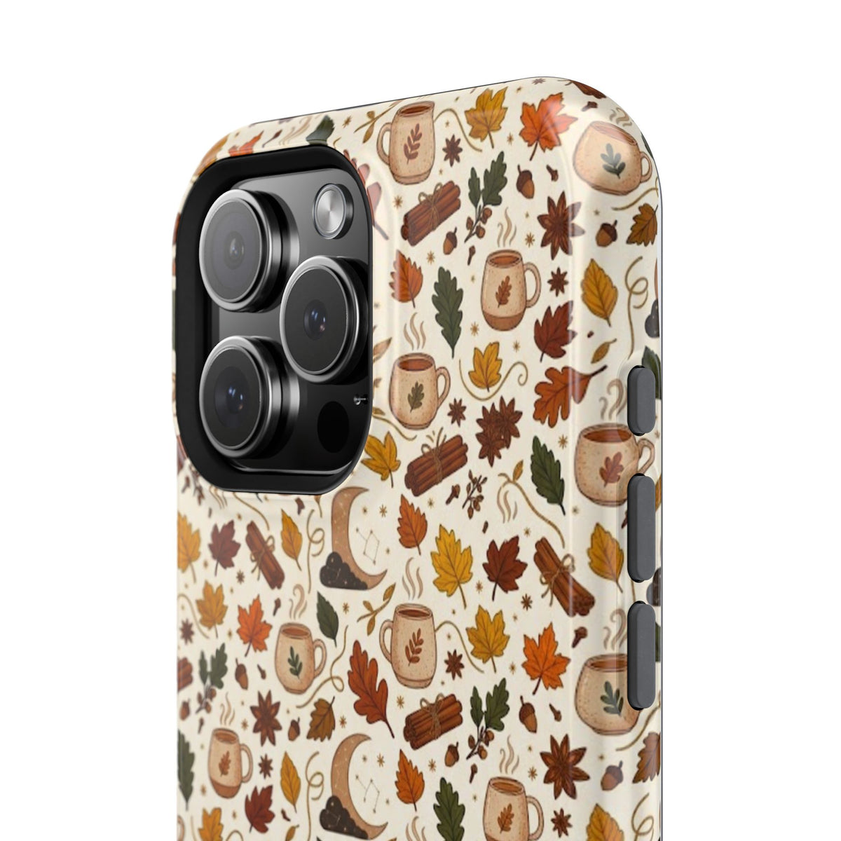Autumn Woodland Phone Case — Fall Leaves & Fox Pattern Impact-Resistant Case