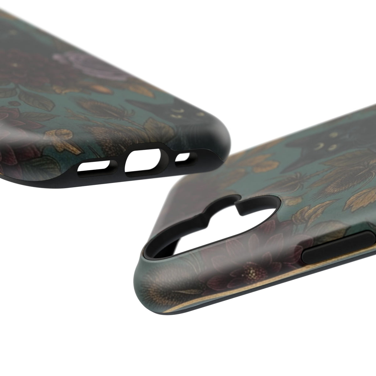 Botanical Black Cat - Impact Resistant Phone Case