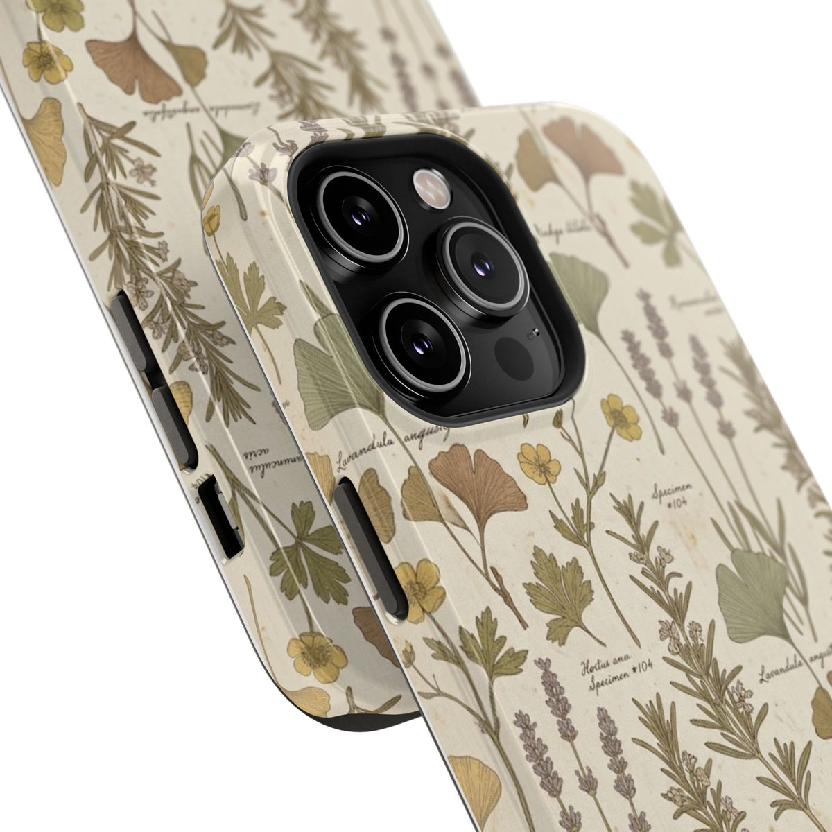Vintage Herb Floral Pattern - Impact Resistant Phone Case