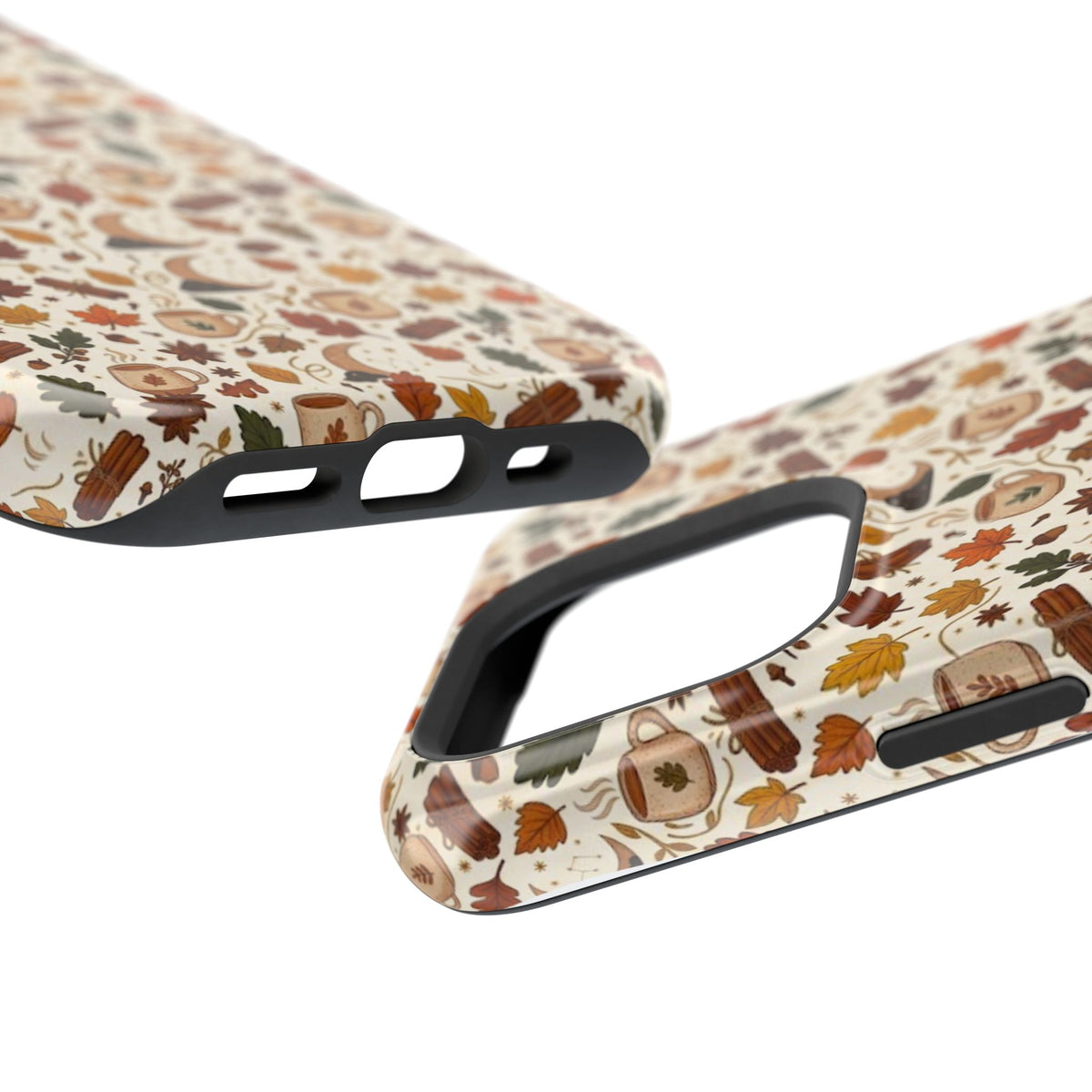 Autumn Woodland Phone Case — Fall Leaves & Fox Pattern Impact-Resistant Case