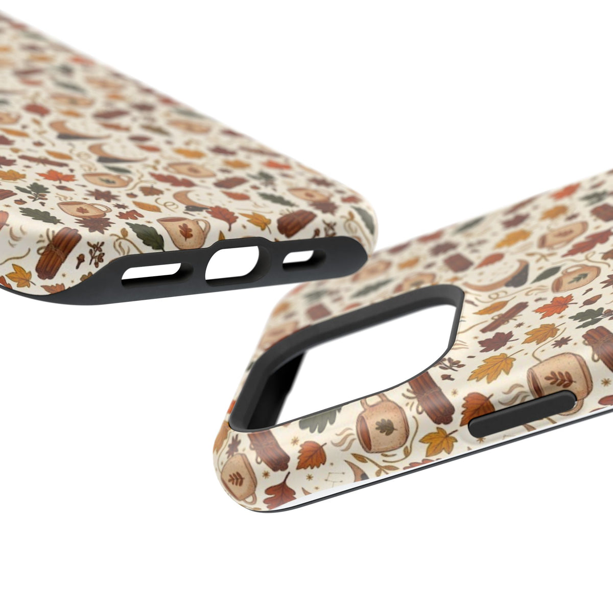 Autumn Woodland Phone Case — Fall Leaves & Fox Pattern Impact-Resistant Case