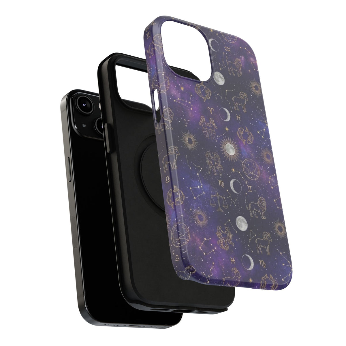 Zodiac Constellation & Moon Phases - Impact-Resistant Phone Case