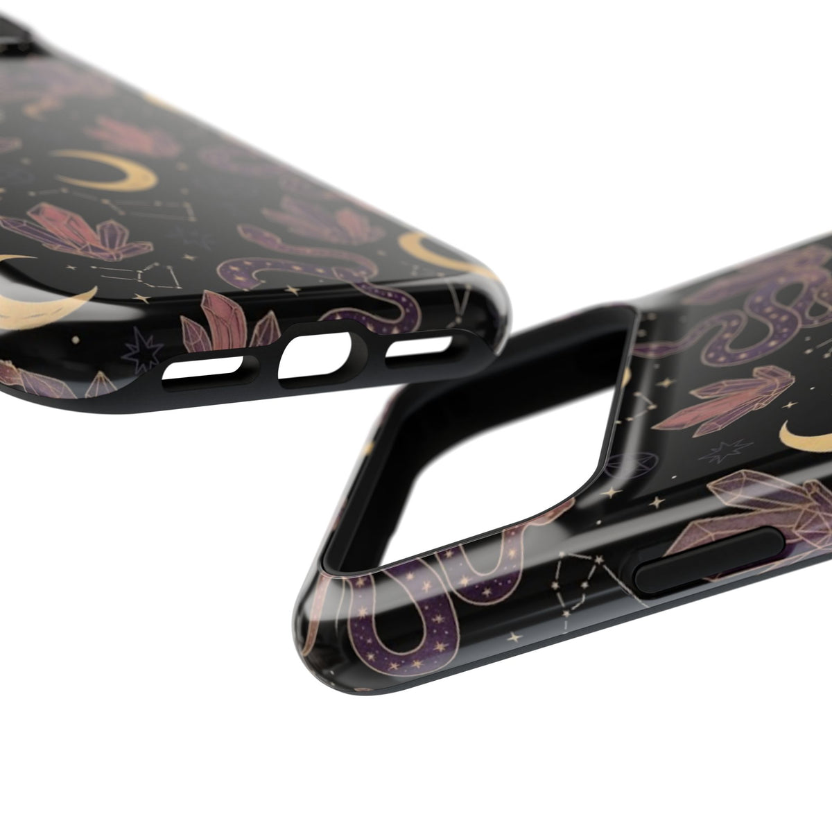 Mystic Moon & Crystal Phone Case — Impact-Resistant Protective Cover