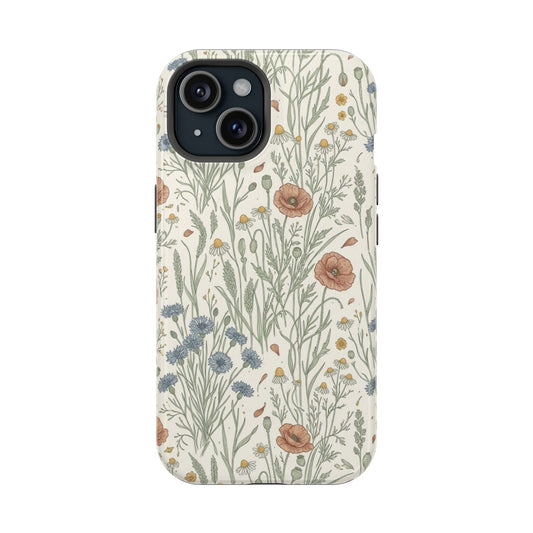 Vintage Wildflower Floral Field - Impact Resistant Phone Case