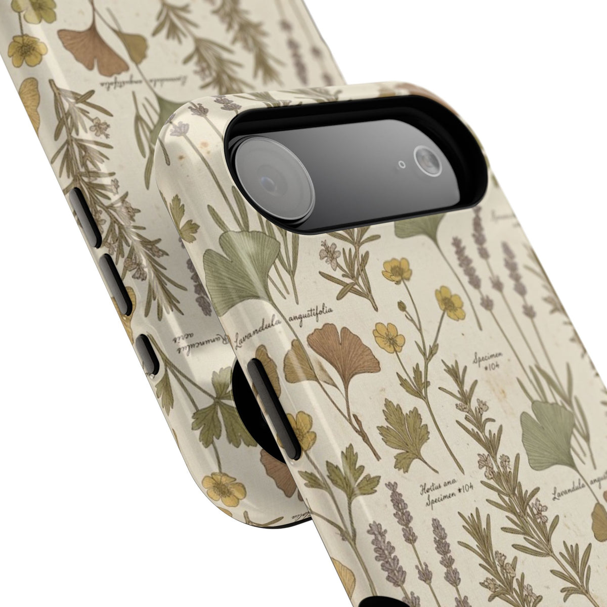 Vintage Herb Floral Pattern - Impact Resistant Phone Case