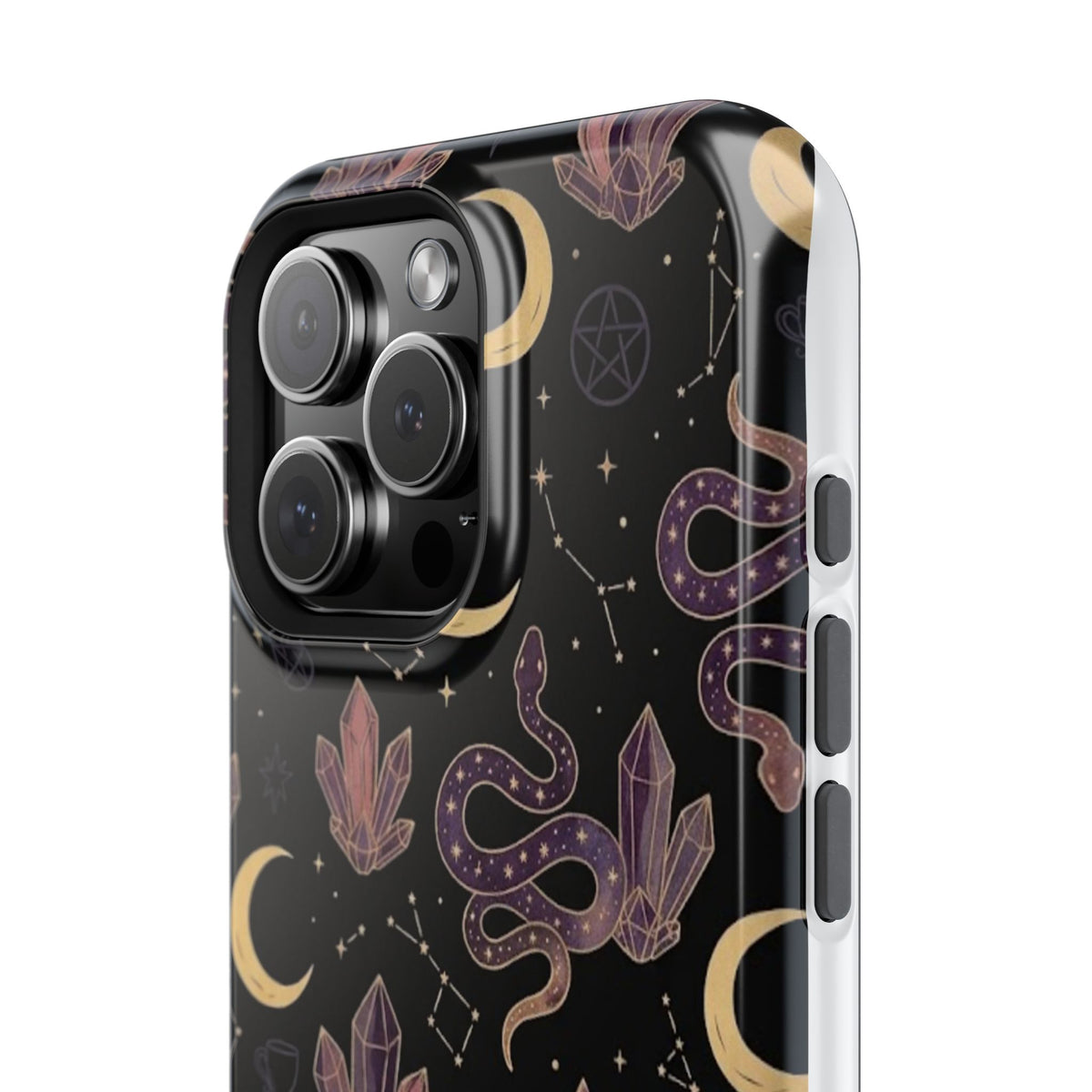 Mystic Moon & Crystal Phone Case — Impact-Resistant Protective Cover