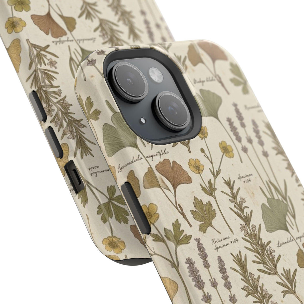 Vintage Herb Floral Pattern - Impact Resistant Phone Case