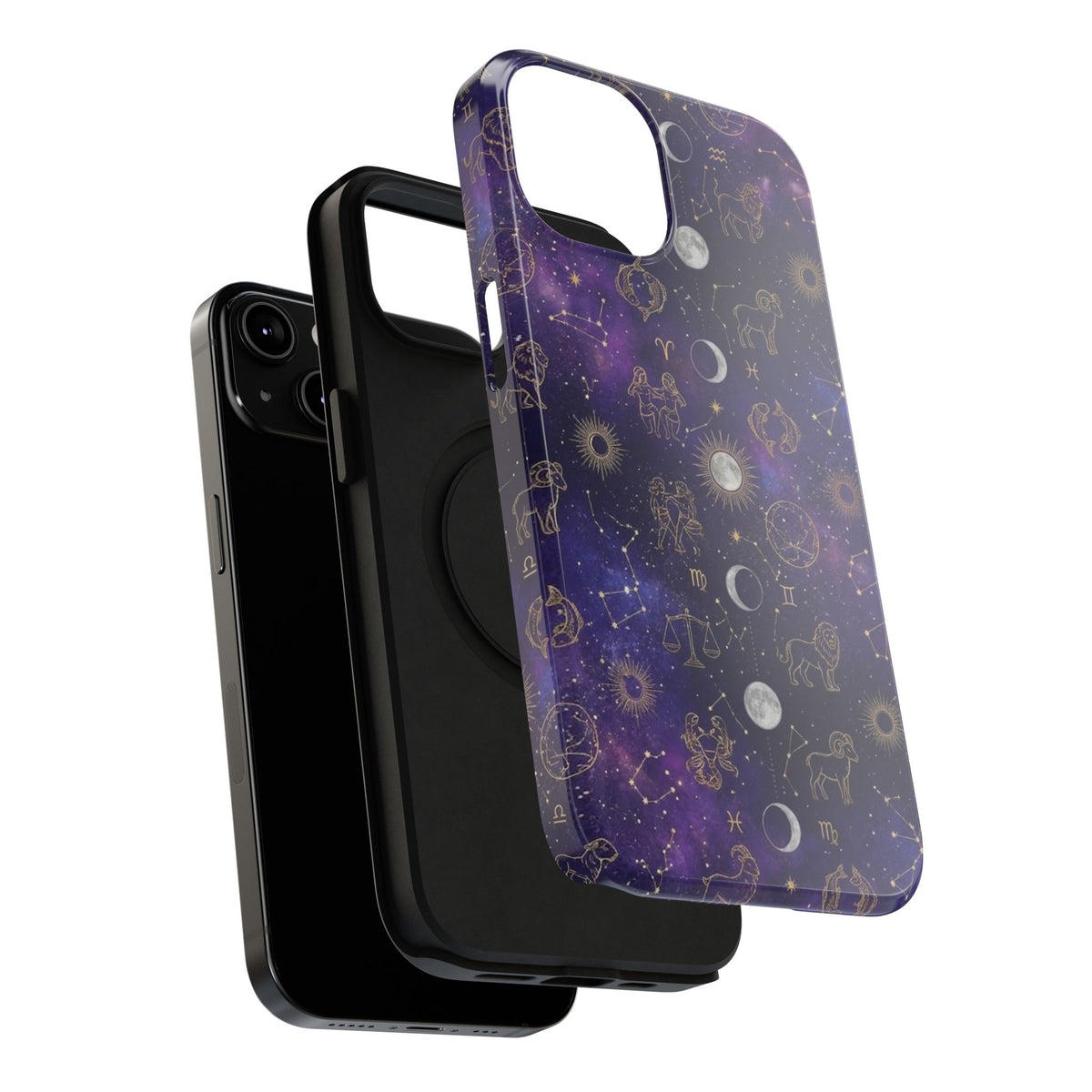 Zodiac Constellation & Moon Phases - Impact-Resistant Phone Case