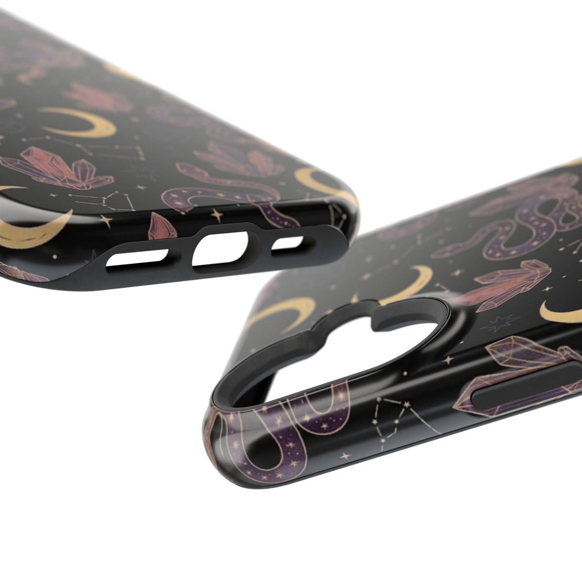 Mystic Moon & Crystal Phone Case — Impact-Resistant Protective Cover