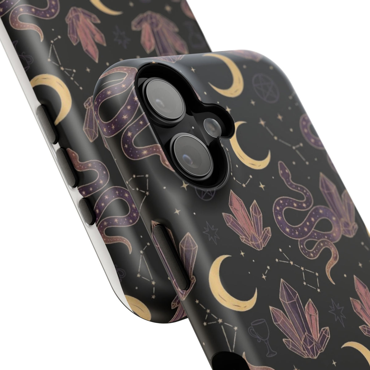 Mystic Moon & Crystal Phone Case — Impact-Resistant Protective Cover